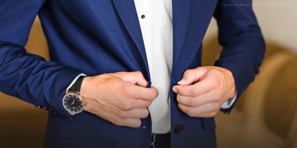 ตัวอย่างการสวมชุด Black Tie
