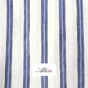 Albini Linen Stripe | Blue