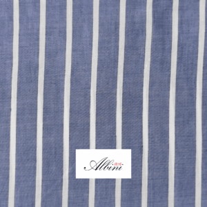 Albini Linen Stripe | Navy White