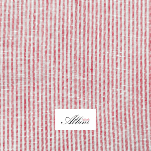 Albini Sahara Linen Stripe | Red